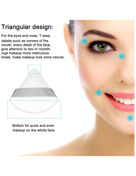 12 Esponjas de Polvo Cosmético Scartink Triangulares 7 cm 12 Esponjas de Polvo Cosmético Scartink Triangulares 7 cm