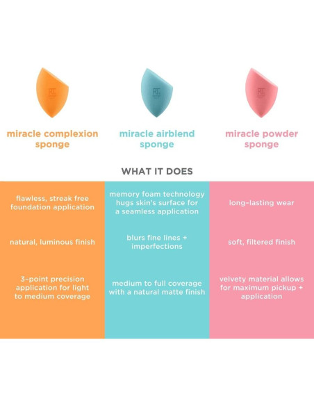 Esponjas de Maquillaje Real Techniques - Paquete de 6 Variadas Esponjas de Maquillaje Real Techniques - Paquete de 6 Variadas