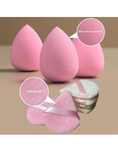 Set de 21 Esponjas de Maquillaje GFOUNS - Rosa, Alta Calidad