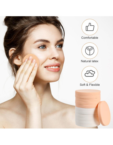12 Esponjas Redondas de Maquillaje LLOUSSAK - Piel y Blanca