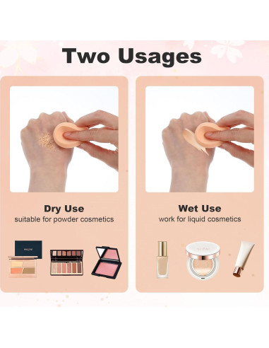 12 Esponjas Redondas de Maquillaje LLOUSSAK - Piel y Blanca