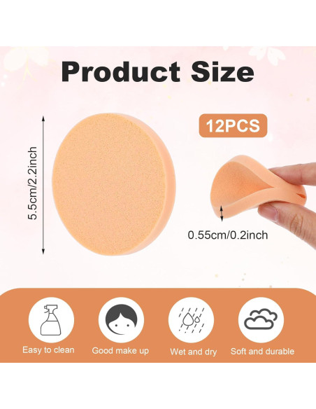12 Esponjas Redondas de Maquillaje LLOUSSAK - Uso Húmedo y Seco 12 Esponjas Redondas de Maquillaje LLOUSSAK - Uso Húmedo y Seco