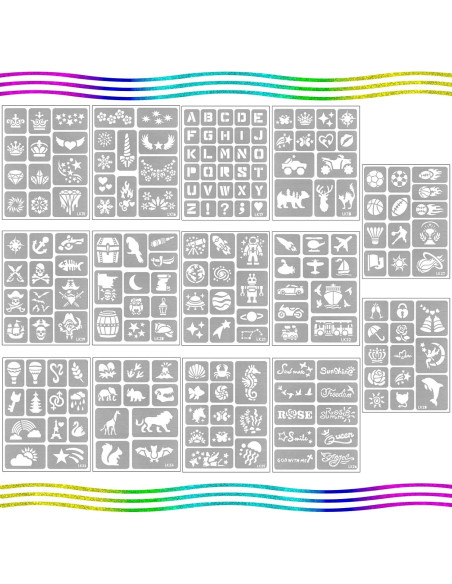 Kit de 390 Plantillas de Tatuajes Temporales Yazhiji Kit de 390 Plantillas de Tatuajes Temporales Yazhiji