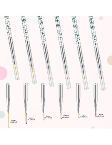 Pinceles de Delineador de Ojos Maitys 6 Pcs Punta Fina