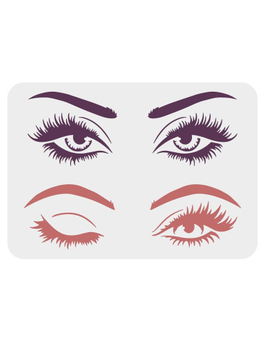 Plantillas de Ojos FINGERINSPIRE 29.7x21 cm Reutilizables