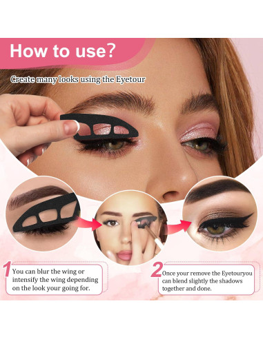 Herramienta de Sombra de Ojos Eyetour - Maquillaje Preciso y Rápido
