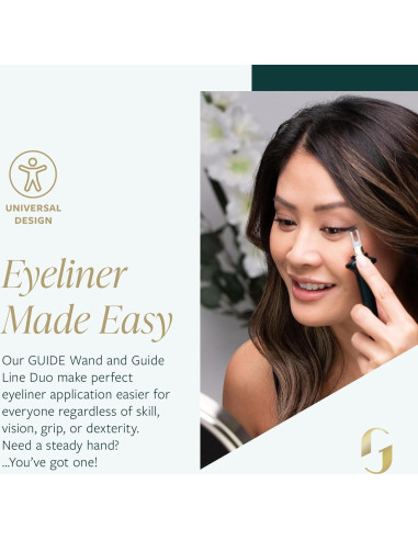 Dúo de Delineador GUIDE Beauty Negro con Varita y Crema Luxe