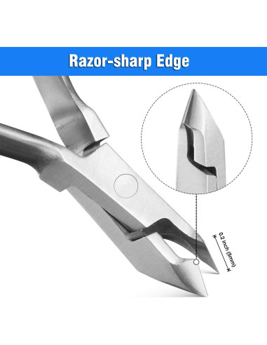 Juego de herramientas de manicura KOYATA - Cortador y empujador de cutículas de acero inoxidable