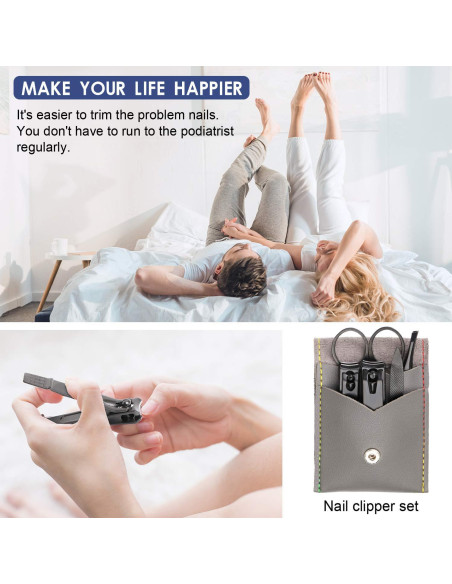 Kit de Manicura y Pedicura QLNE 5 Piezas Acero Inoxidable