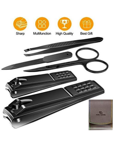 Kit de Manicura y Pedicura QLNE 5 Piezas Acero Inoxidable