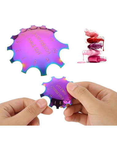Plantilla de Uñas ZJchao Acero Inoxidable 5.5cm Francesa
