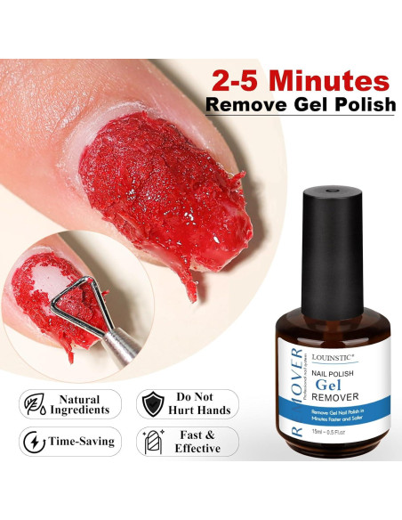 Kit Removedor de Esmalte en Gel LOUINSTIC con Aceite y Láttex Kit Removedor de Esmalte en Gel LOUINSTIC con Aceite y Láttex