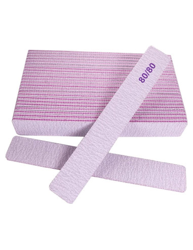Limas de Uñas 80/80 Grit GigaGround - 12 Piezas Reutilizables