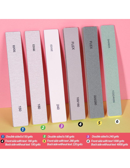 Set de 12 Archivos y Pulidores de Uñas Teenitor 100/180 Grit Set de 12 Archivos y Pulidores de Uñas Teenitor 100/180 Grit