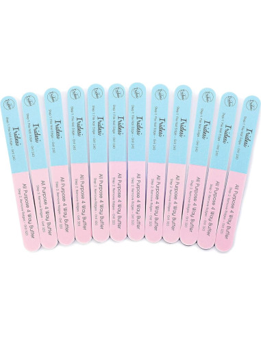Lima de Uñas 4 Vías Iridesi 18 cm - Kit de 12 Pulidores