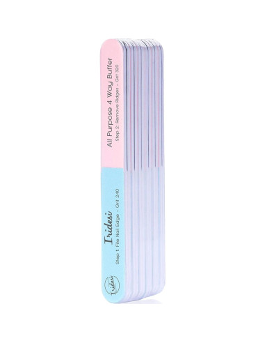 Lima de Uñas 4 Vías Iridesi 18 cm - Kit de 12 Pulidores