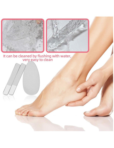 Juego de Limas de Uñas de Vidrio RedFlow - 3 Piezas Nano