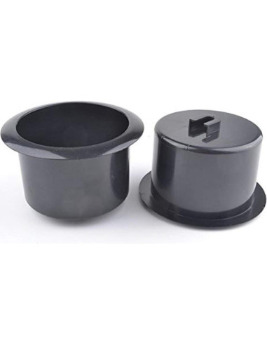 Portavasos de Plástico Negro 2 Pcs para Sofá y Barco