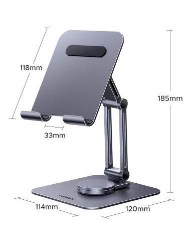 Soporte para Tableta UGREEN 360 Aluminio Ajustable Gris