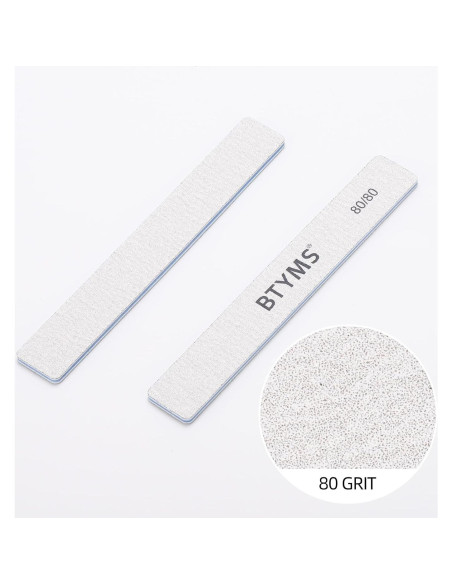 Lima de Uñas Profesional BTYMS 80/80 Grano Doble Cara - 25 Unidades Lima de Uñas Profesional BTYMS 80/80 Grano Doble Cara - 25 Unidades