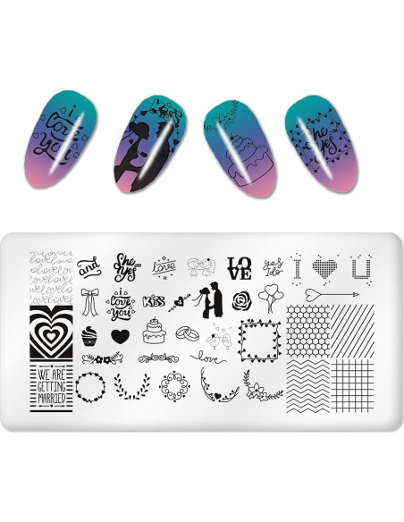 Kit de Estampado de Uñas 6 Piezas FaCai - Acero Inoxidable Kit de Estampado de Uñas 6 Piezas FaCai - Acero Inoxidable