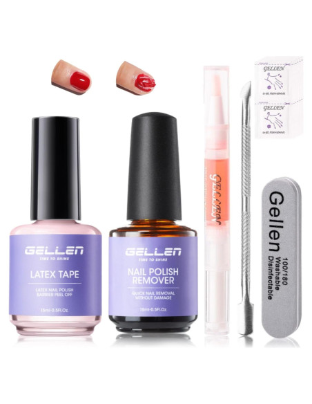 Kit Removedor de Esmalte Gel Gellen Todo en Uno 221g Kit Removedor de Esmalte Gel Gellen Todo en Uno 221g
