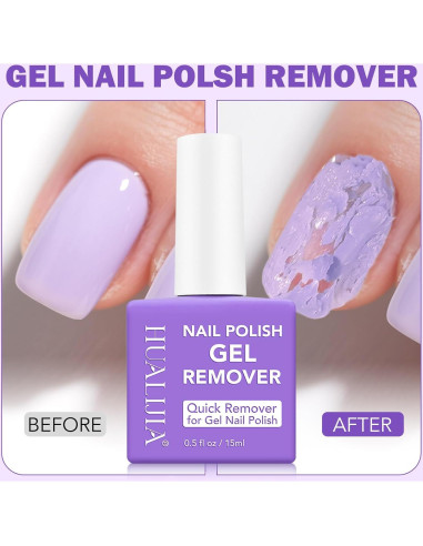 Removedor de Esmalte de Uñas en Gel WELEYOU 15ml Rápido y Efectivo