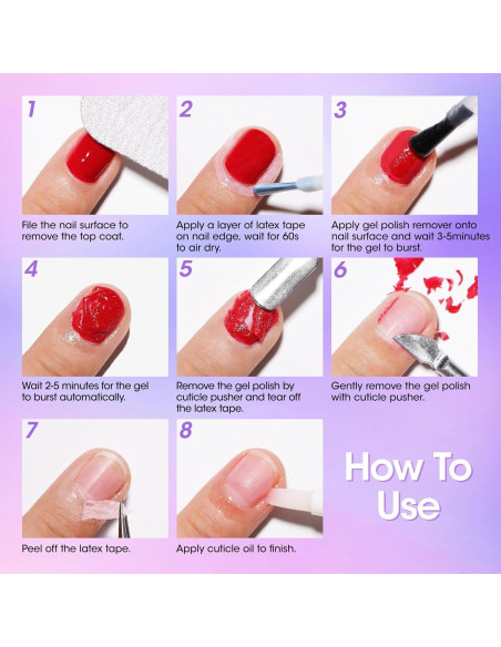 Kit Removedor de Esmalte Gel Gellen Todo en Uno 221g Kit Removedor de Esmalte Gel Gellen Todo en Uno 221g