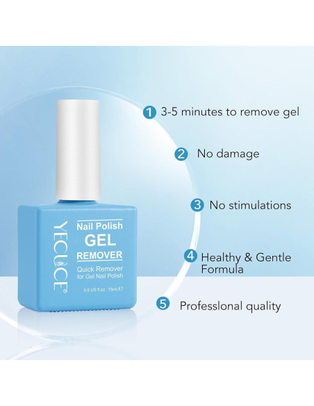 Removedor de Esmalte de Uñas en Gel SHANWU 15ml Rápido y Fácil Removedor de Esmalte de Uñas en Gel SHANWU 15ml Rápido y Fácil