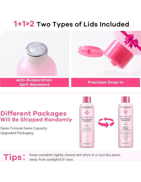 Removedor de Esmalte de Uñas Gel Glamonade 177 ml Sin Acetona Removedor de Esmalte de Uñas Gel Glamonade 177 ml Sin Acetona