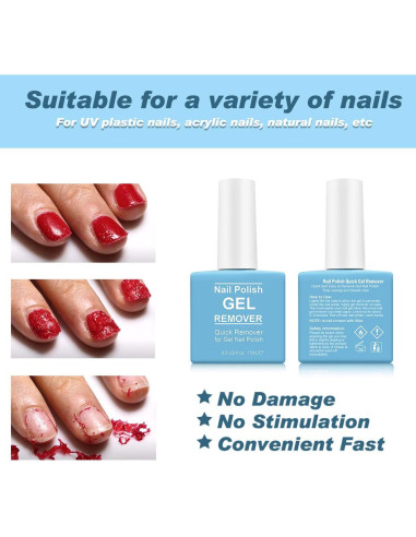 Removedor de Esmalte de Uñas en Gel Tangxiashangmao 15ml x2