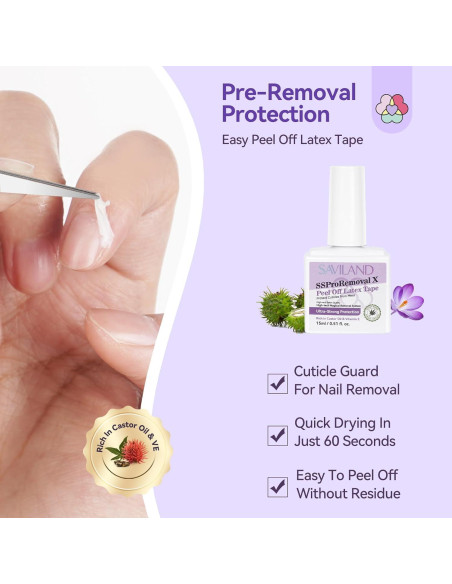 Kit Removedor de Esmalte en Gel 3 en 1 Saviland 8 PCS Kit Removedor de Esmalte en Gel 3 en 1 Saviland 8 PCS