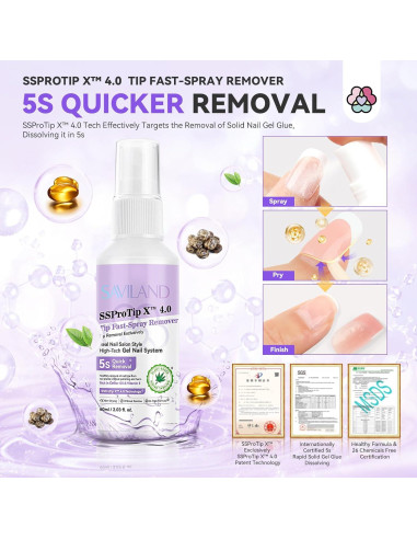 SAVILAND Removedor de Pegamento para Uñas en Spray 60ml