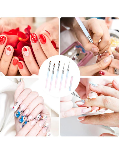 Set de 5 Pinceles de Limpieza de Esmalte MOZEAT LENS