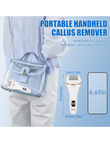 Removedor de Callos Eléctrico NetCan 17 en 1 Blanco Removedor de Callos Eléctrico NetCan 17 en 1 Blanco