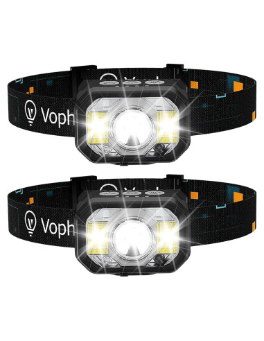 Lámpara Frontal Voph TD12706 1200 Lúmenes USB Recargable