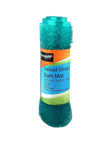 Alfombrilla de Baño Antideslizante Dependable 62x34 cm Turquesa