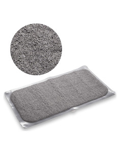 Alfombrilla de baño antideslizante BINO loofah gris claro 75x43 cm