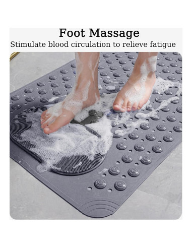 Alfombrilla Antideslizante para Bañera Chngna 69x36 cm con Ventosas