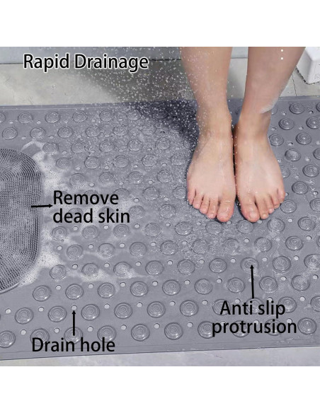 Alfombrilla Antideslizante para Bañera Chngna 69x36 cm con Ventosas Alfombrilla Antideslizante para Bañera Chngna 69x36 cm con Ventosas