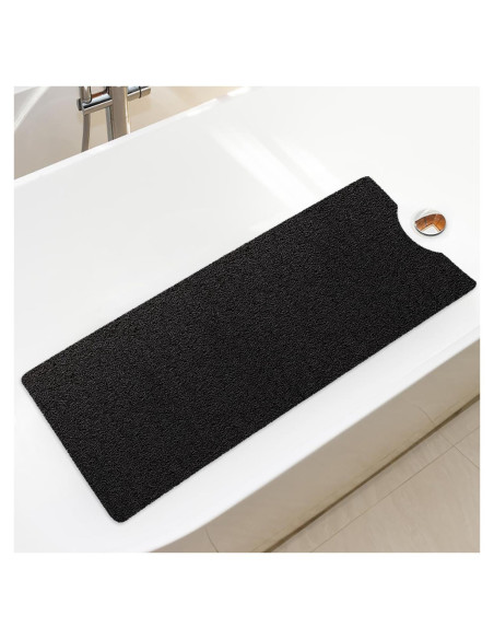 Alfombra de Baño Antideslizante Zoryllic 101.6x40.6cm PVC Negro Alfombra de Baño Antideslizante Zoryllic 101.6x40.6cm PVC Negro