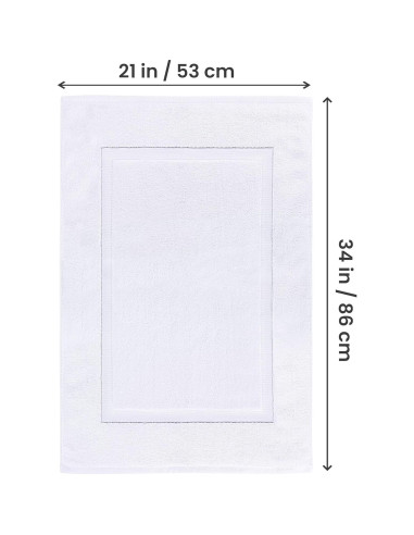 Alfombra de Baño Utopia Towels 2 Piezas Algodón 53x86 cm Blanca
