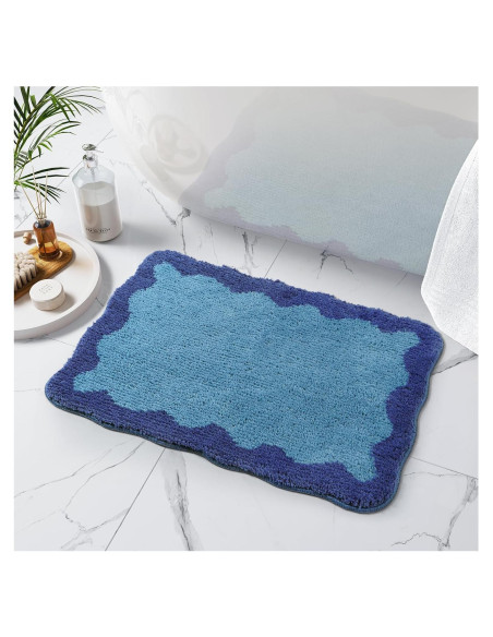 Alfombra de baño Uphome Wave 46x66 cm azul antideslizante Alfombra de baño Uphome Wave 46x66 cm azul antideslizante