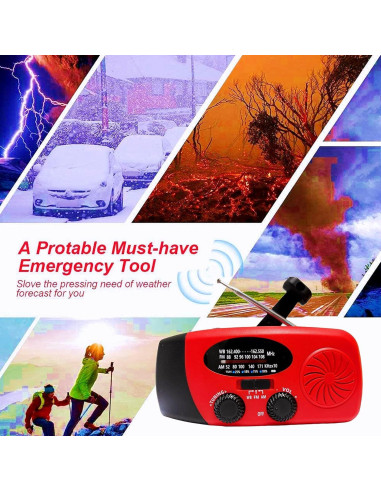 Radio de Emergencia Meteorológica iRonsnow ALERTSYNC 5000mAh