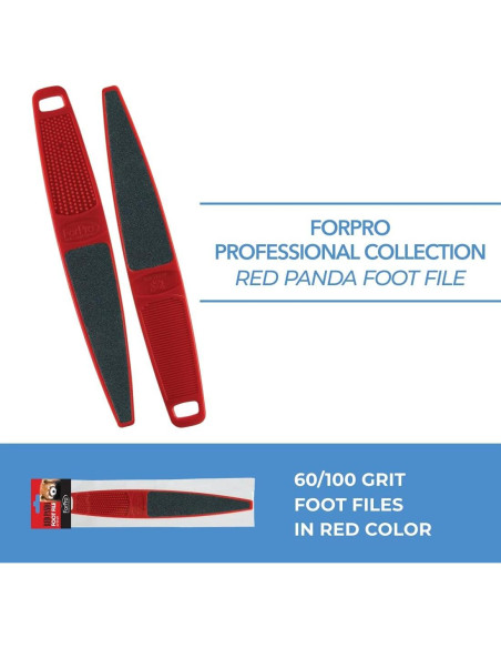 Lima de pies ForPro Red Panda 60/100 grano 26.67 cm Lima de pies ForPro Red Panda 60/100 grano 26.67 cm