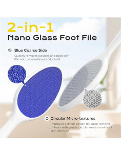 Lima de vidrio nano 2 en 1 para pies Yomanta - Azul 2