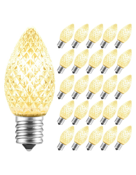 Minetom 25 Bombillas LED C7 E12 Regulables Blanco Cálido Minetom 25 Bombillas LED C7 E12 Regulables Blanco Cálido