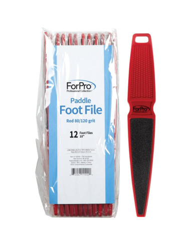 Lima de Pedicura Paddle ForPro 80/120 Grano Doble Cara - Paquete de 12