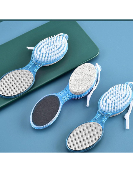 Set 3 Pcs Cepillo de Pie 4 en 1 QIYUDA - Limpiador y Pedicura Set 3 Pcs Cepillo de Pie 4 en 1 QIYUDA - Limpiador y Pedicura