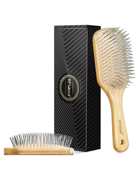 Cepillo de Pelo de Bambú BFWood con Cerdas de Acero 23cm Cepillo de Pelo de Bambú BFWood con Cerdas de Acero 23cm
